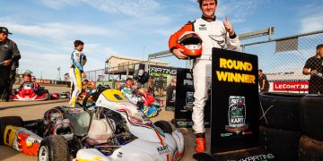 Jac Preston took his first KZ2 Gearbox win. Image KA/Pace Images