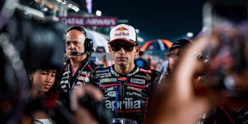 Jorge Martin during the Qatar Motorcycle Grand Prix. Image: Aprilia