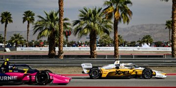Scott McLaughlin on track during The Thermal Club IndyCar Grand Prix.