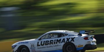 Rylan Gray felt like he was driving on rims as he and George Miedecke held on to win in Monochrome GT4 Australia. Image: SRO / Jack Martin