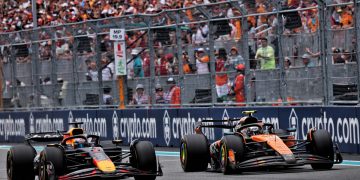 Oscar Piastri knew it was only a matter of time before he cleared Max Verstappen in the Miami Grand Prix. Image: XPB Images.